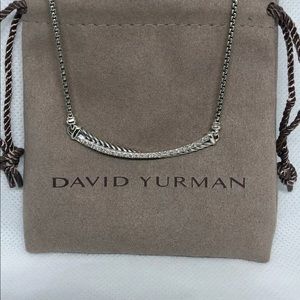 David Yurman Silver Crossover Bar 